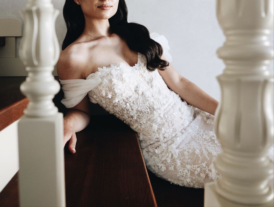 Сукня весільна розкішна, фасон рибка