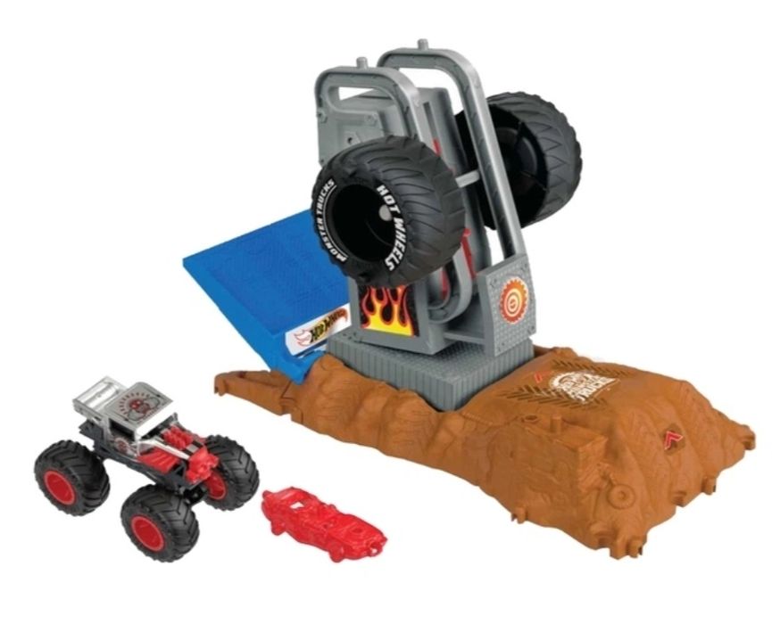 Трек Hot Wheels Monster Trucks Arena Smasher Bone Shaker Tire Challeng
