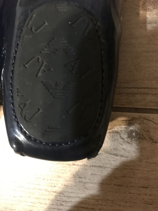 Skórzane oryginalne moksyny Armani 39