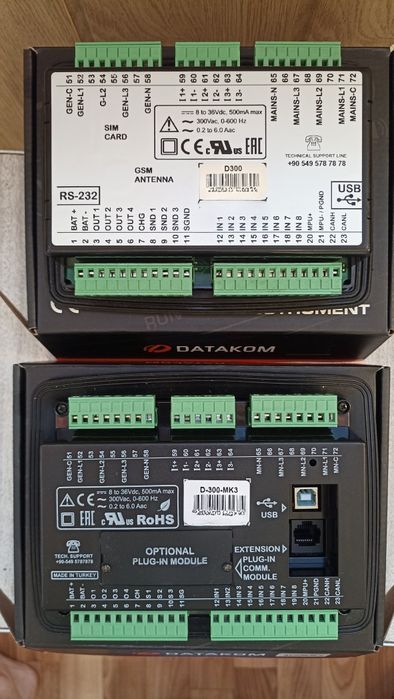 DATAKOM D300, D500, DKG309, DKG307. Панель керування ел. генератором.