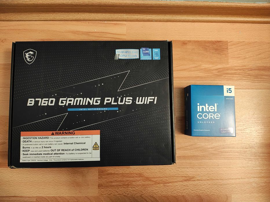 Płyta główna MSI B760 Gaming plus wifi + procesor i5 14600kf lga 1700