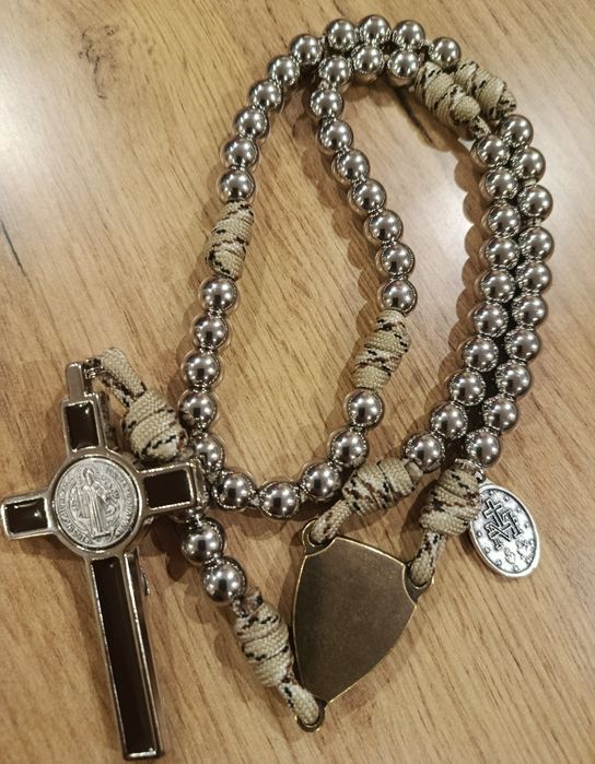 Różaniec paracord, stal nierdzewna 10mm