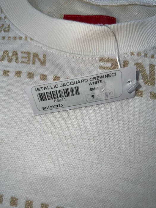 Кофта Supreme metallic jacquard crewneck