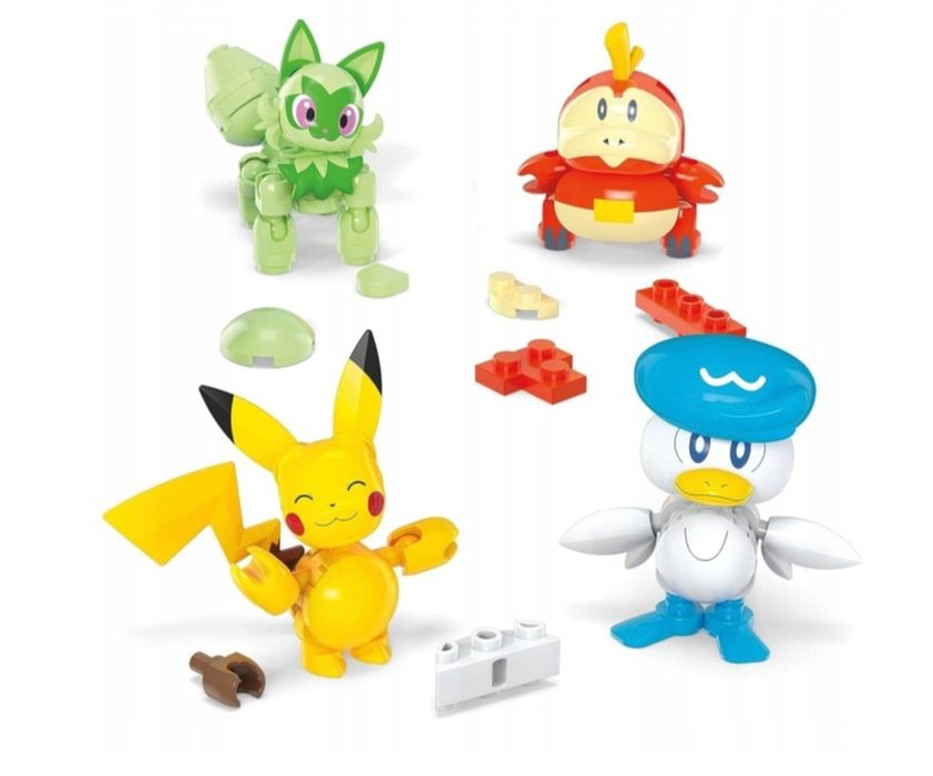 Pokemon MEGA CONSTRUX Klocki 4 Pokemony + POKEBALL