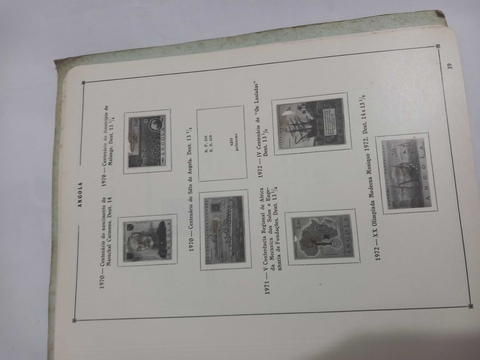 Álbum de selos Angola Domingos do Sacramento