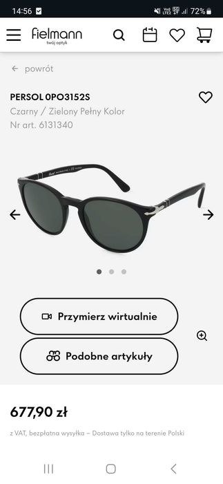 Okulary Persol przeciwsłoneczne