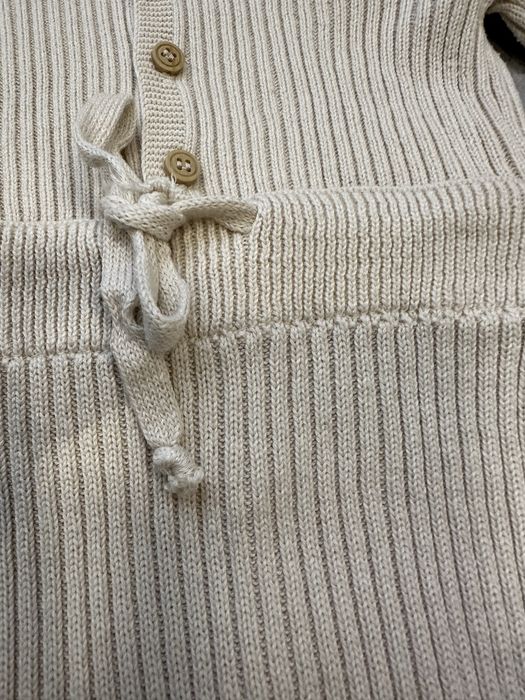 Вʼязаний костюм для малюка штанці та светрик від 0-6 місяців бежевого