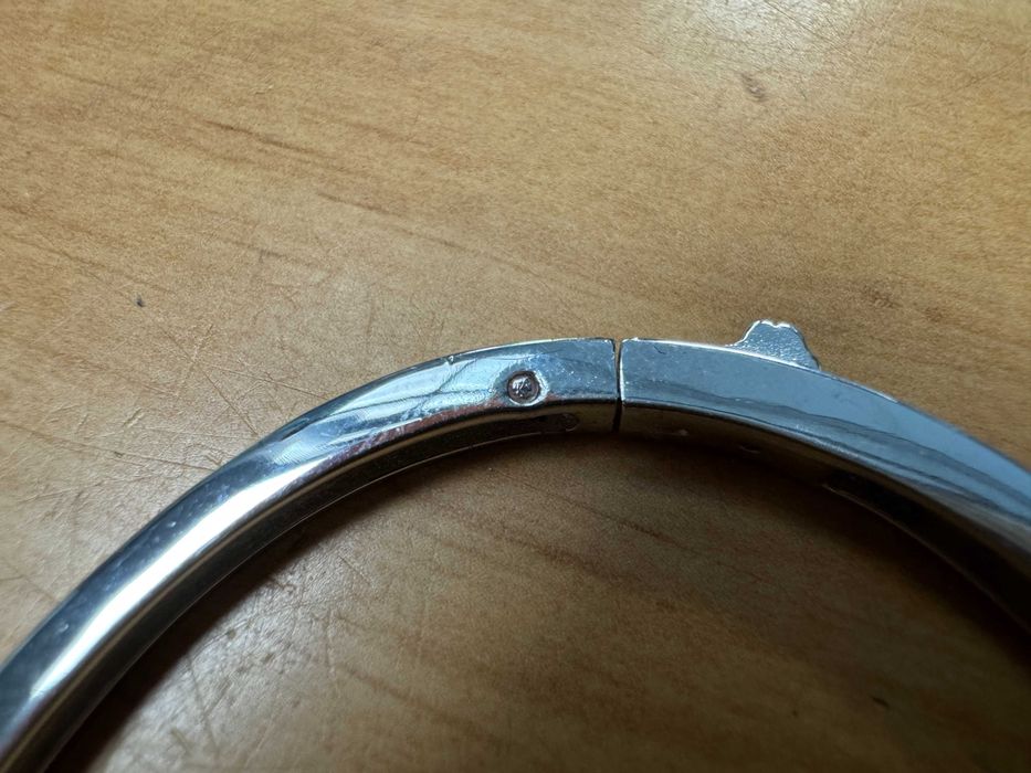 Piękna srebrna bransoletka bangle APART