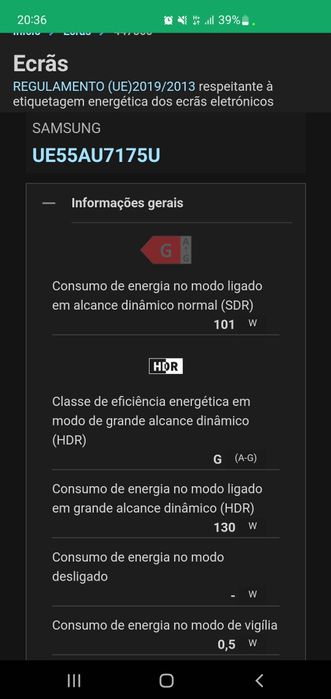 Samsung tv semi-nova