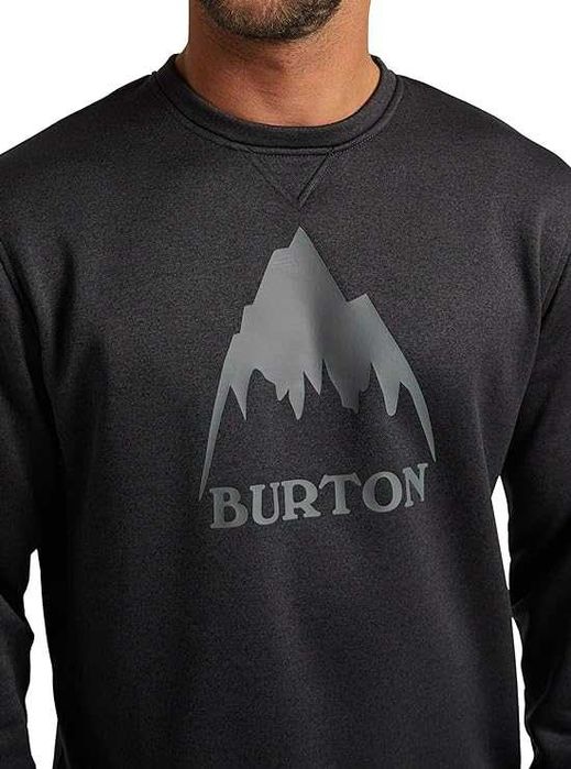 Burton Mens Oak Crew, True Black Heather New, Large Світшот