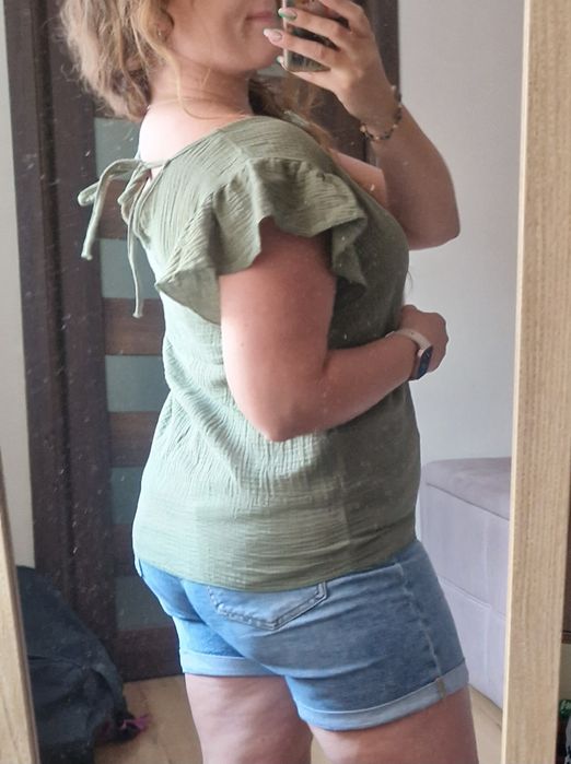 Bluzka damska muślinowa z wiązaniem na plecach Nowa Uni