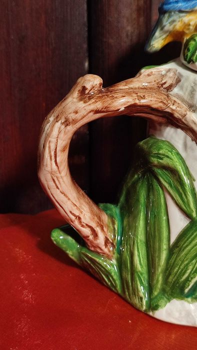 Kolekcjonerski dzbanek ceramiczny zimorodki