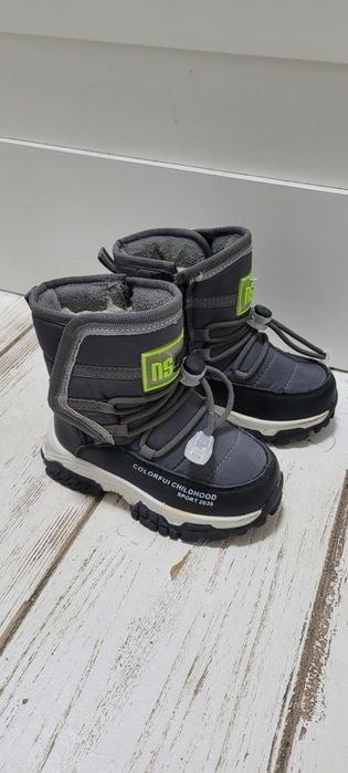 Зимові дитячі чобітки/черевички на овчині 22 розміру