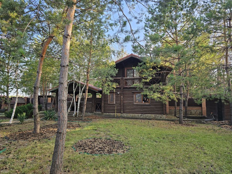 Будинок зі зрубу+гостьовий будинок,15 соток