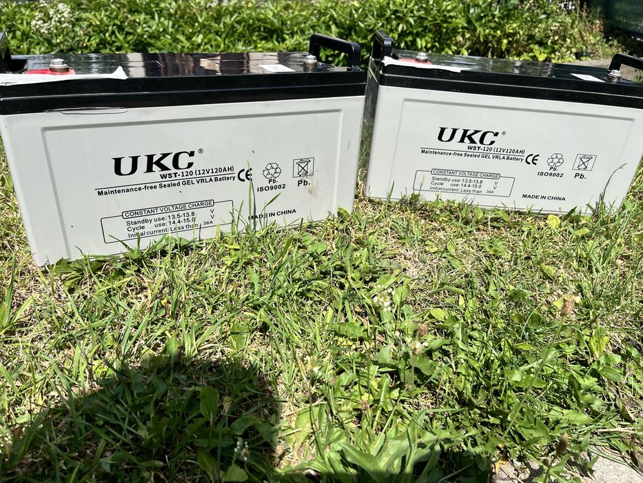 2 шт. GEL акумулятори UKC WST-120 12V 120Ah