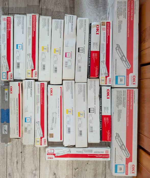 Zestaw tonerów OKI (C110, C3300, ES5430, C3520) - 18 sztuk OKAZJA