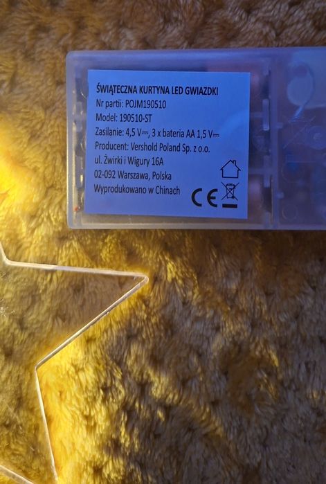 Kurtyna świetlna gwiazdki LED girlanda 100cm