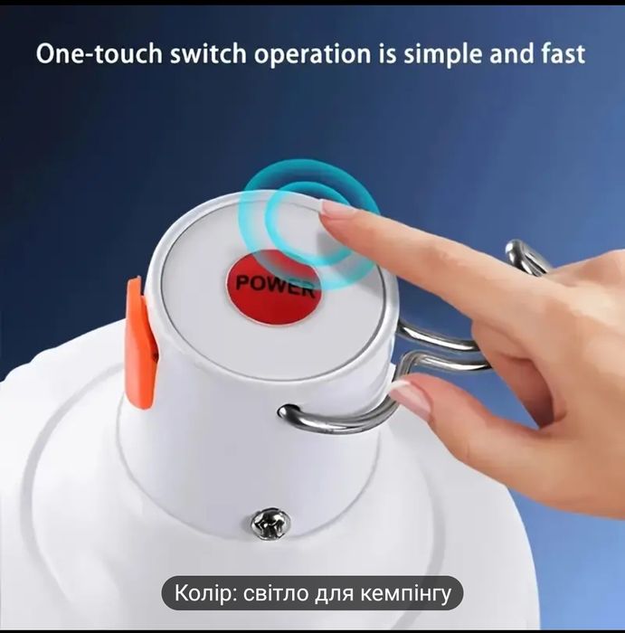 Лампа акумуляторна для кемпінгу та домашнього побуту.Три режими освітл