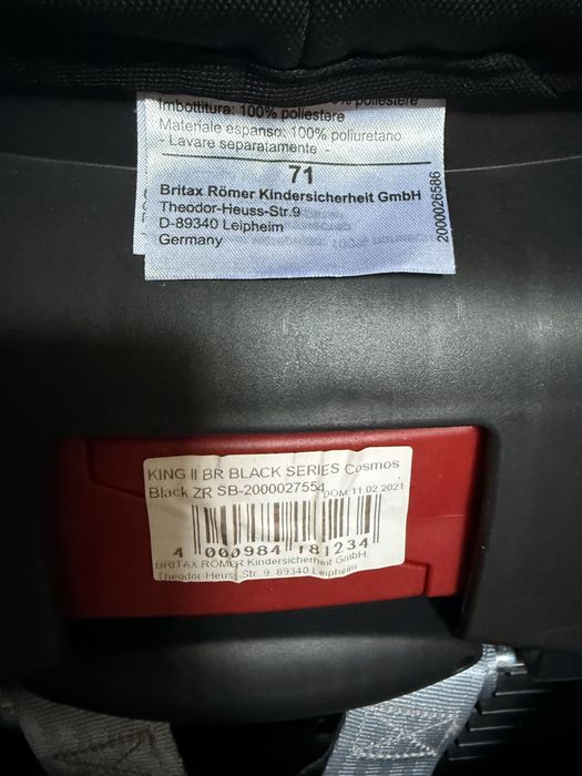 Автокрісло 9-18 кг Britax Romer KING II BLACK