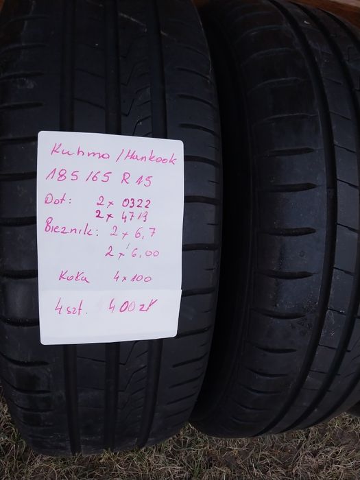 Opony , koła MAZDA 4x100r15 , 185/65 r15 , 4szt