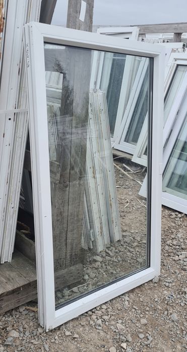 OKNA KacprzaK Witryna 83x132 FIX Używany PCV Białe Lider Okna OLX