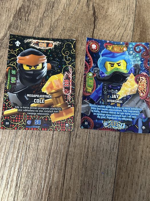 Karty ninjago lego swiecace