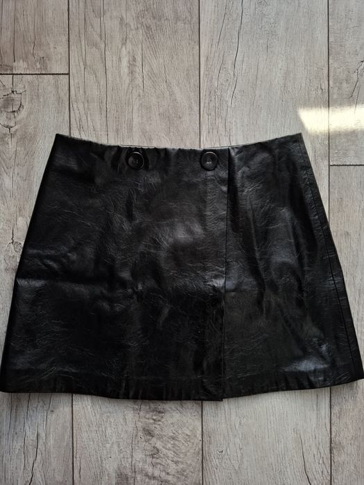 Spódnica skórzana imitacja skóry M stradivarius