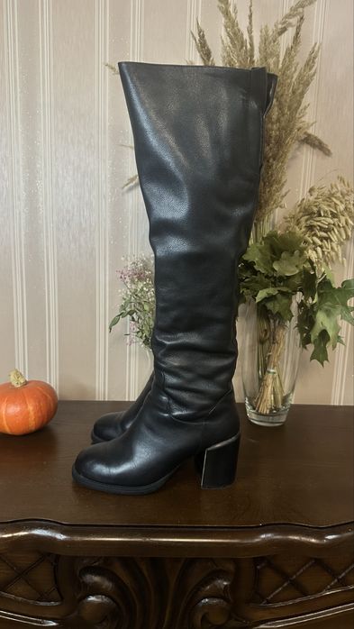 Сапожки жіночі шкіряні на цегейці