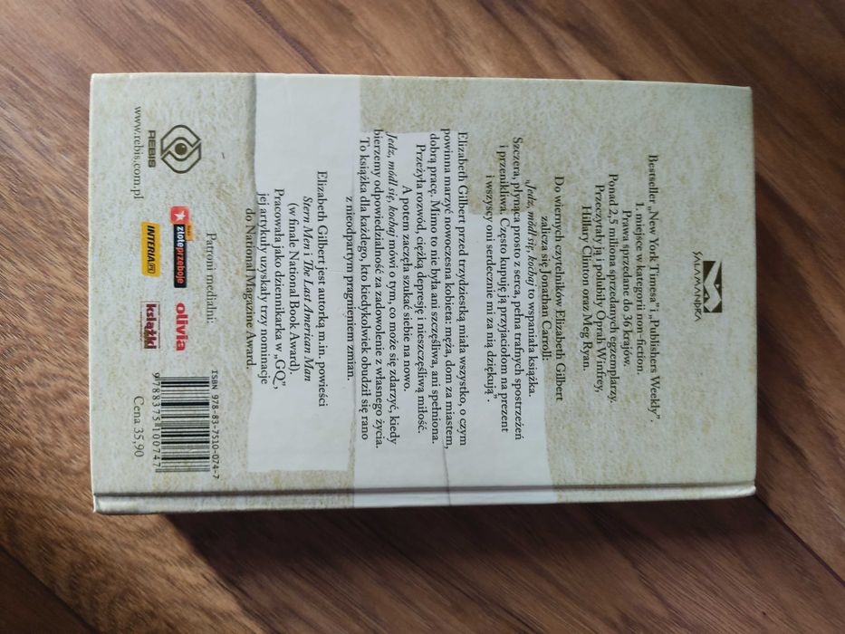 Książka Jedz Módl Kochaj Elizabeth Gilbert