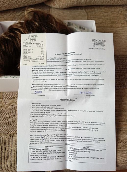 Peruka syntetyczna damska Z PASEMKAMI, seria Exquisit, Gisela Mayer