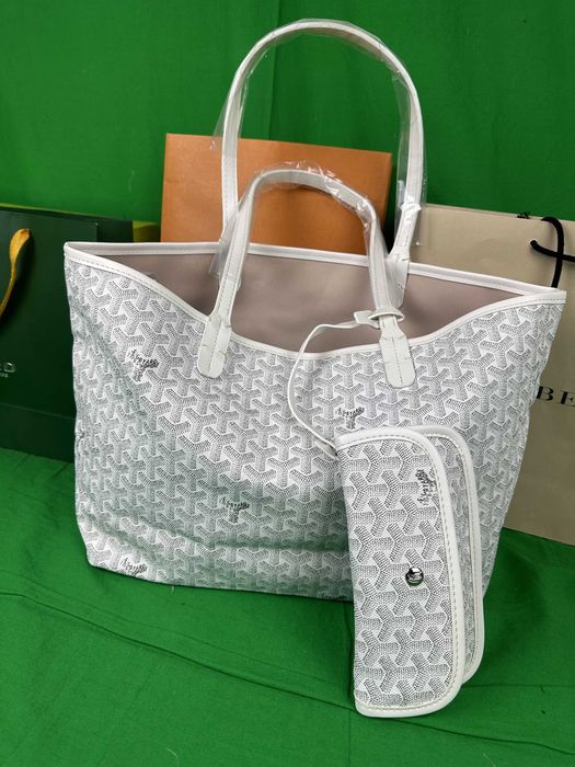 Komplet Torebka damska Goyard Paris Jet Set torba biznesowa biala