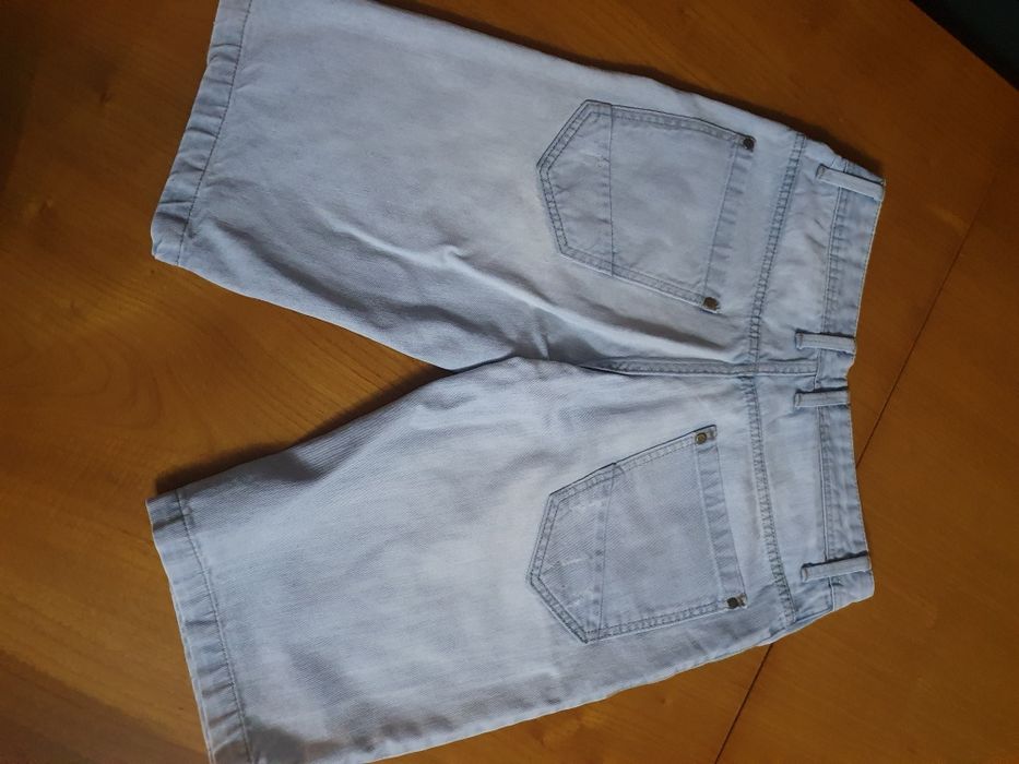 Calções de ganga clara para homem