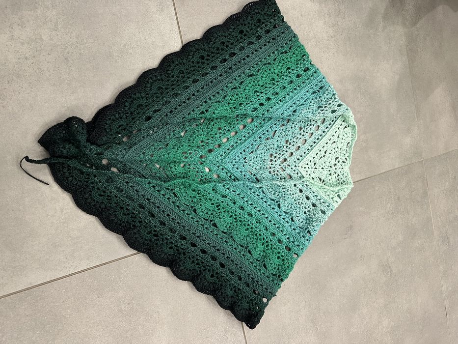 Chusta na szydełku duża 150 x 70