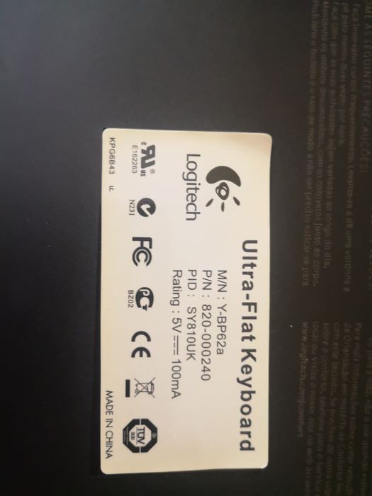 Logitech Keyboard64585838170626121