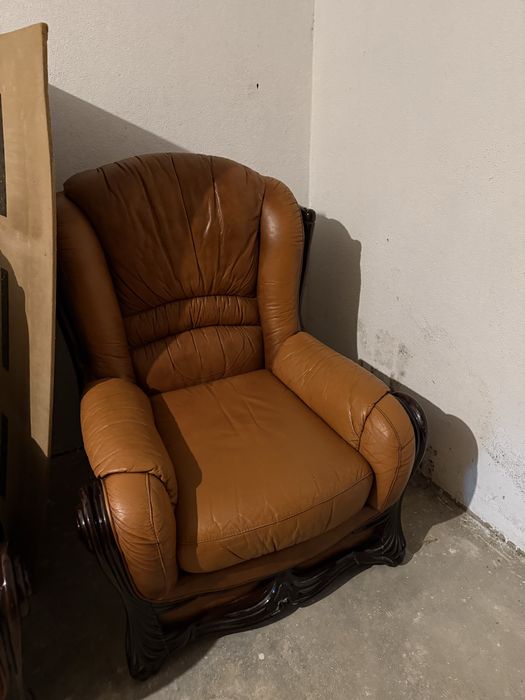 Conjunto Sofás em pele