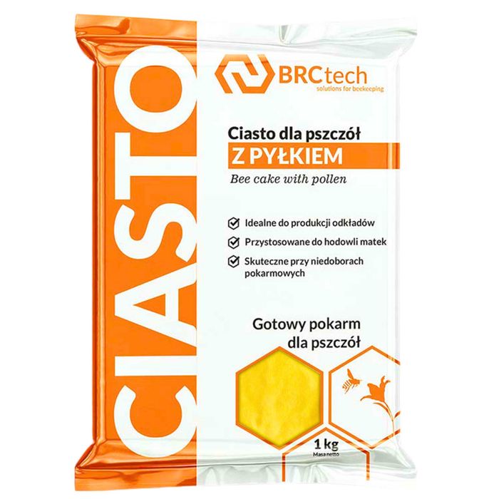 Pokarm Ciasto dla pszczół 10 x 1 kg z Pyłkiem białkiem i Witaminami