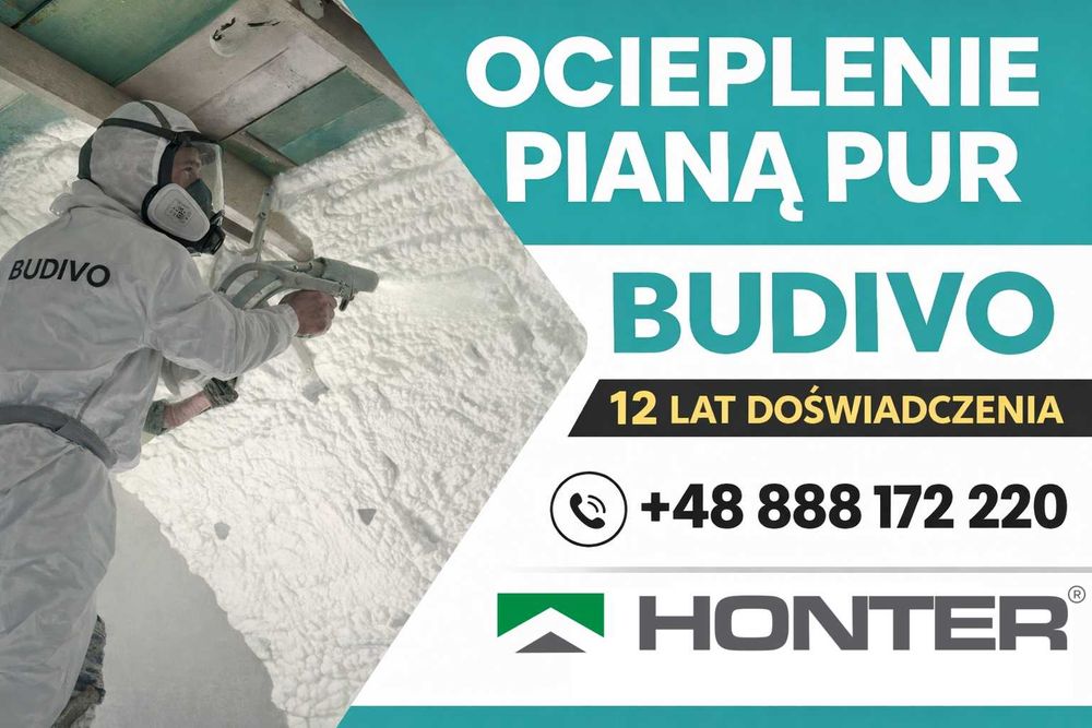 Piana PUR Rzeszów | Ocieplenie poddasza pianą | 200+ opinii | BUDIVO