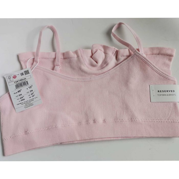 RESERVED Top i majtki 134/140 dziewczęce bokserki z sportowy top