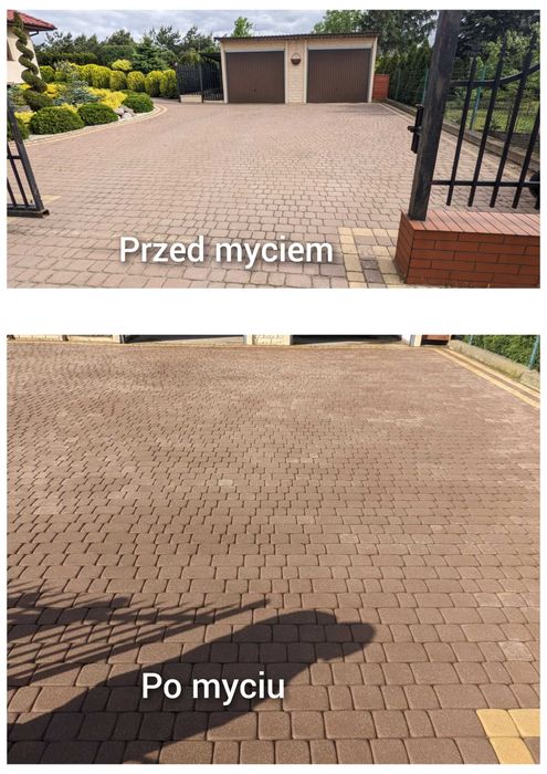 Mycie kostki brukowej