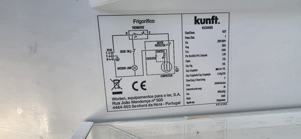 Frigorífico combinado Kunft