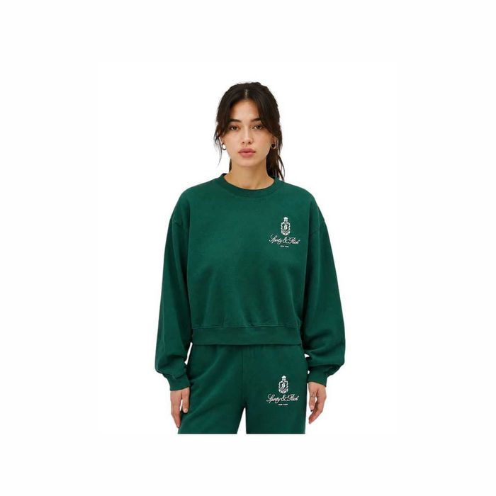 Світшот Sporty & Rich Vendome Cropped Crewneck Green