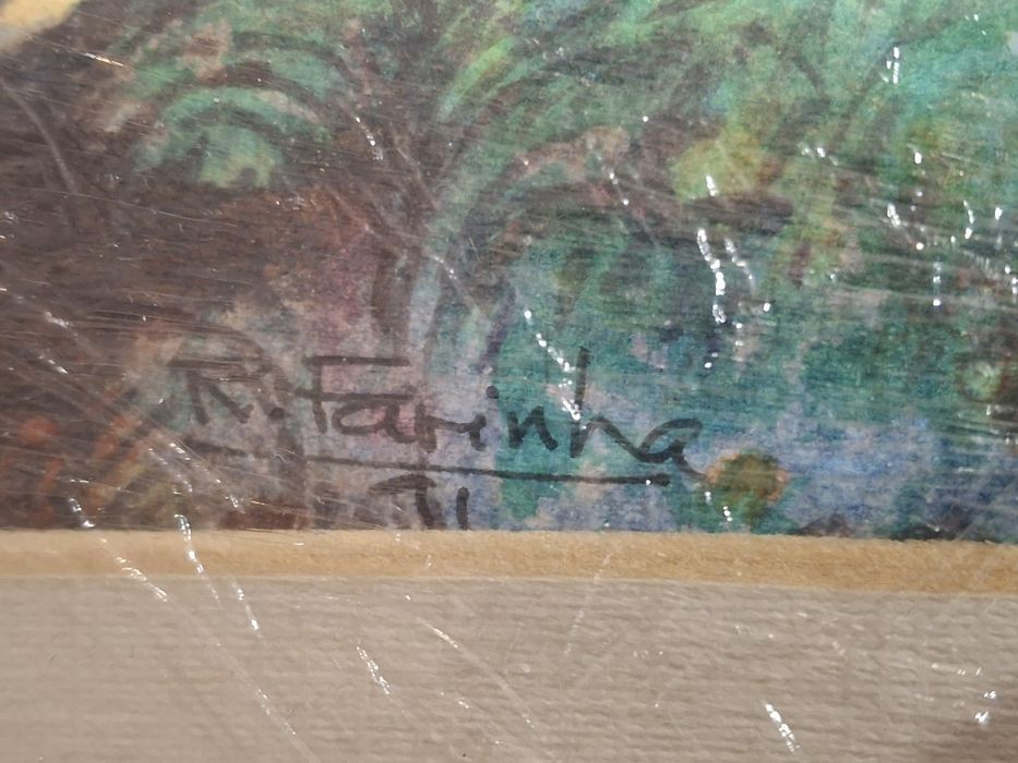 Ribeiro Farinha quadro pintura com moldura abstrato