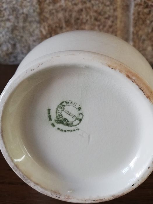 Jarro antigo em faiança vidrada Sacavém