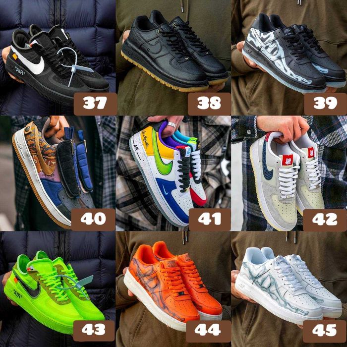 ‼️Відправляємо БЕЗ передплати Кросівки Nike Air Force 1 в усіх кольорах | Розміри 36 - 45 | Унісекс | Відправлення щодня‼️
