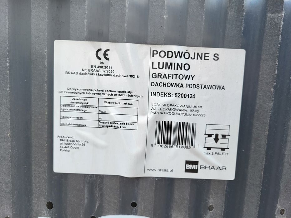 Dachówka Braas Lumino Podwójne S