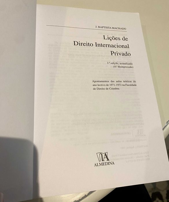 Lições de Direito Internacional Privado- João Baptista Machado