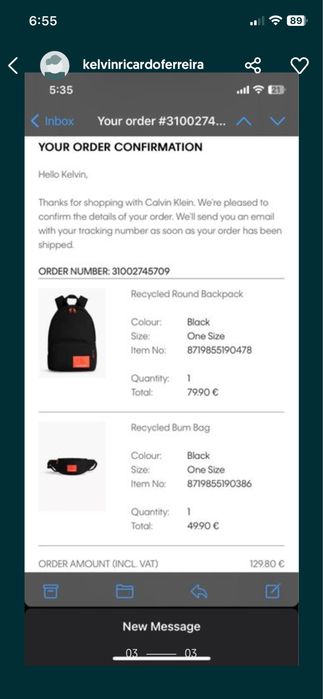 Calvin Klein crossbody bag
