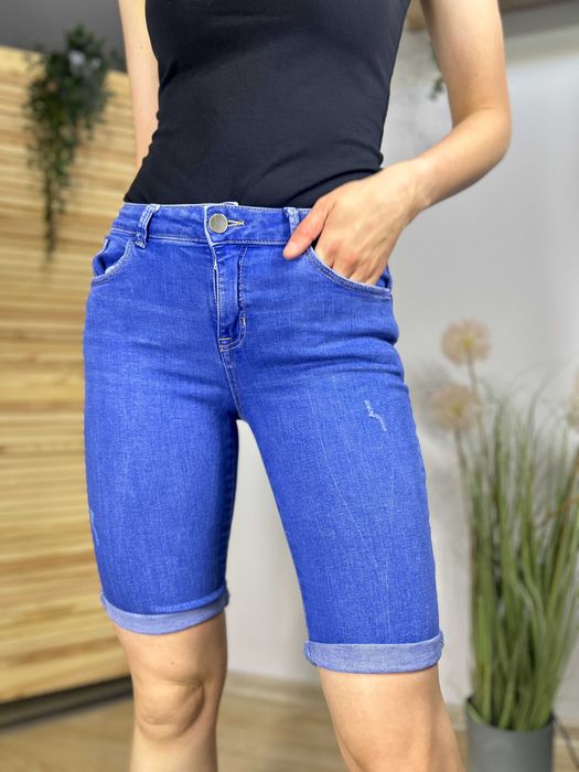 Niebieskie damskie jeansowe spodenki Dorothy Perkins – rozmiar 36