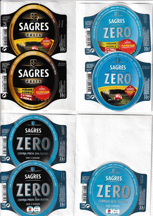 Rotulos de Cerveja Sagres muito antigos
