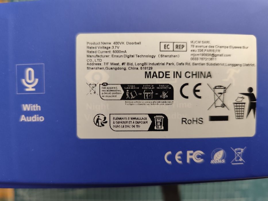 Campainha wireless nova tuya